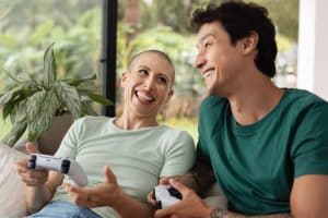 Couple Playing Videogame, Quality Time Love Language, Designed by Freepik